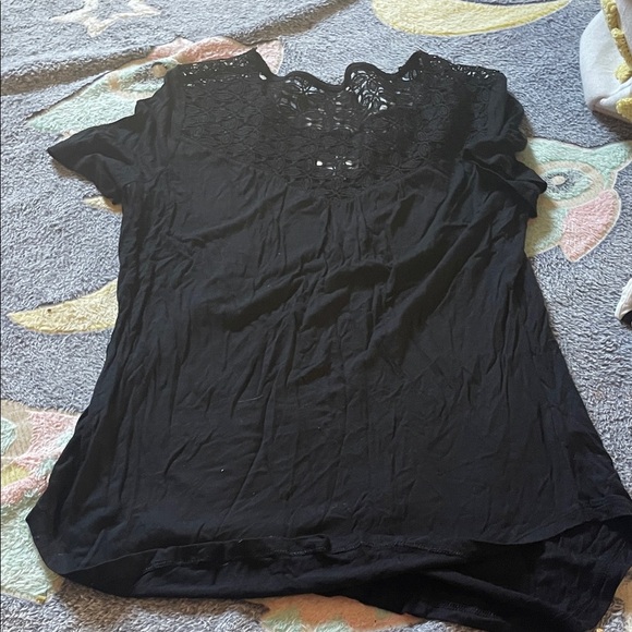 Old Navy Tops - Old Navy Black Lace Short Sleeve Top (Bin B)